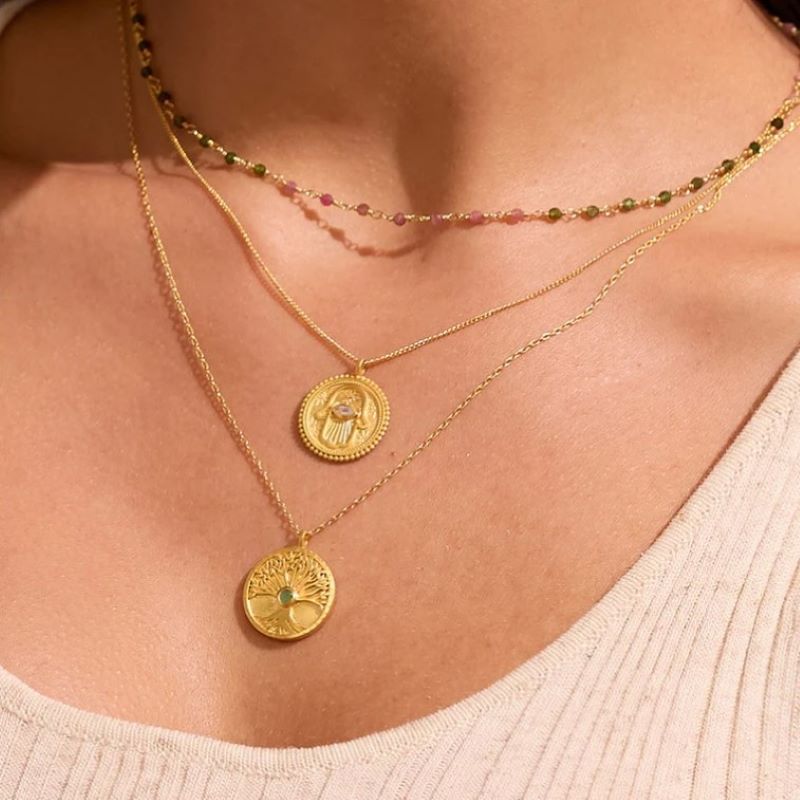 satya gold i am grounded tree of life necklace
