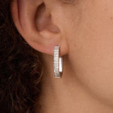 gorjana parker silver shimmer huggies