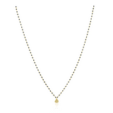 sahira gold elsa mini heart necklace black