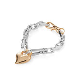 jenny bird padlock two tone heart bracelet