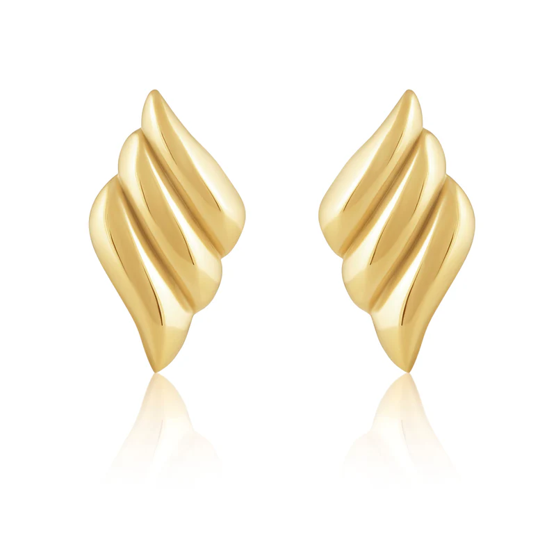 sahira heather gold statement earring