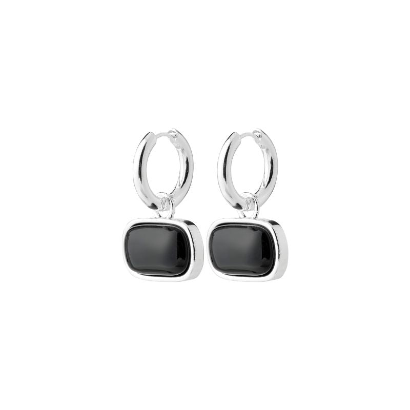 pilgrim now silver black agate ring