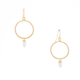 machu picchu hammered boho white earring