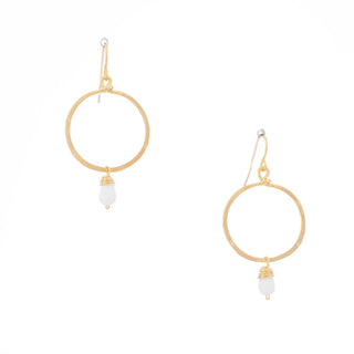 machu picchu hammered boho white earring