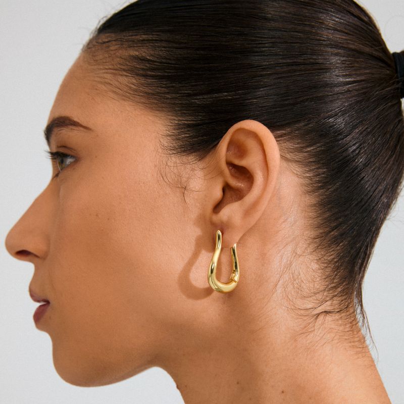 pilgrim unfold gold hoop earring