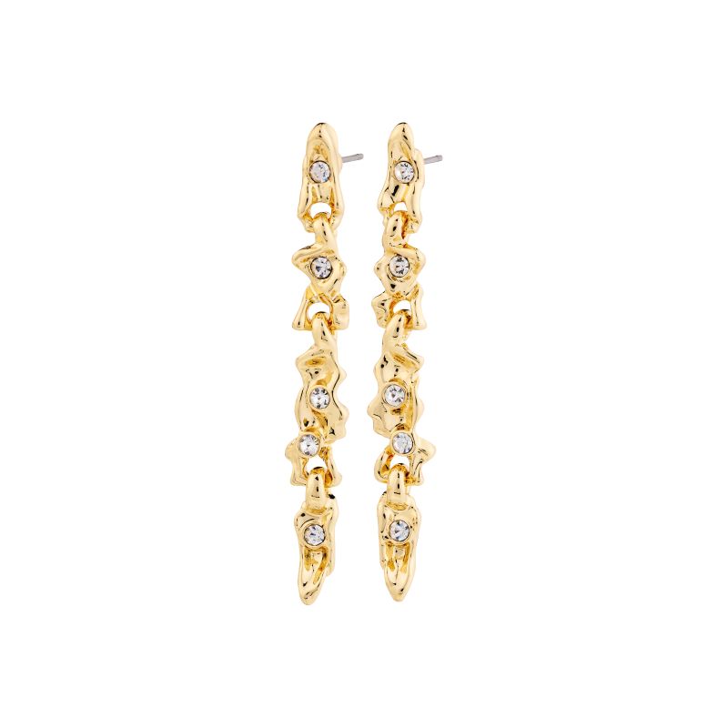 pilgrim sunset gold crystal earring