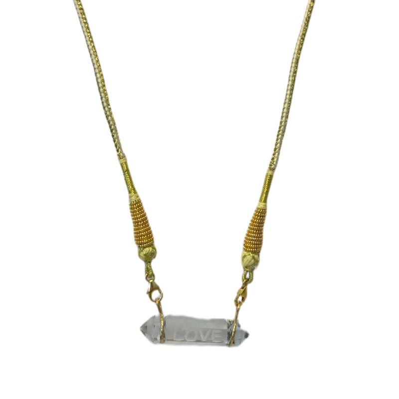 la blonde double pointed love necklace