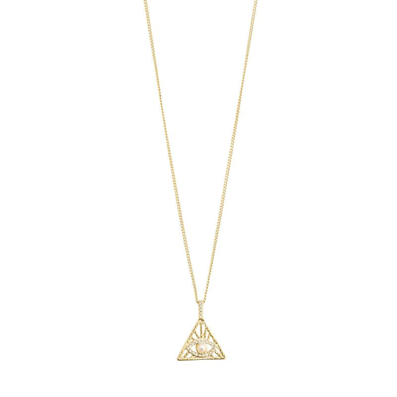 pilgrim focus gold necklace