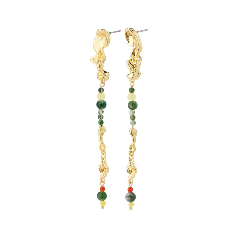 pilgrim niya large gold multi coloured earring