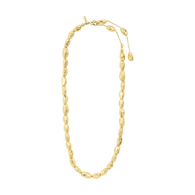 pilgrim presence gold beaded necklace