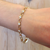 leeada lina gold cz tennis bracelet