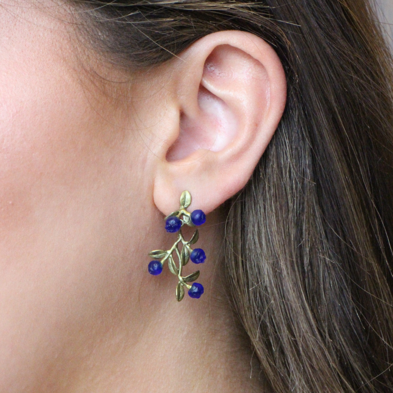 michael michaud petite blueberry dangly earring