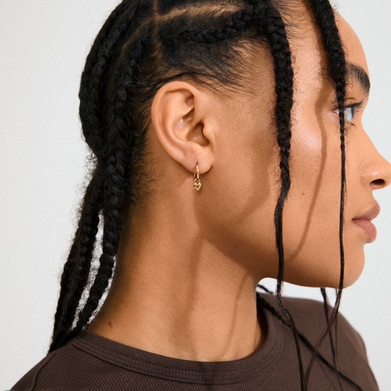 pilgrim alaia gold heart waterproof earring