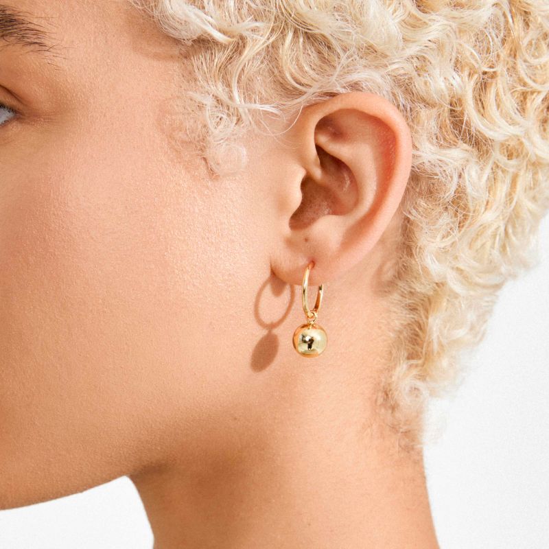 pilgrim air gold hoop huggie earring