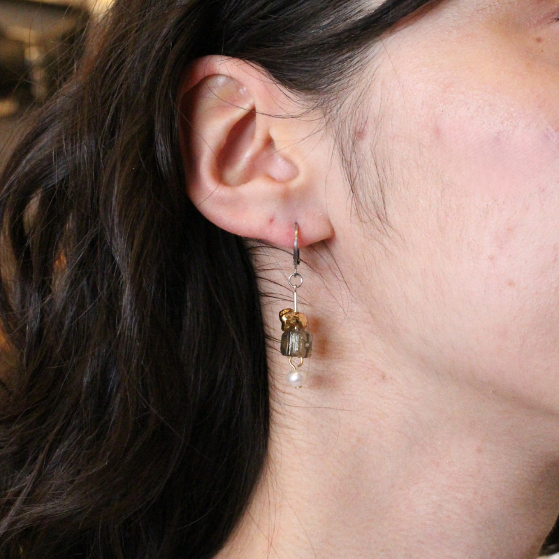 anne-marie chagnon two tone maw earrings
