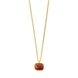 pilgrim now gold red agate pendant necklace