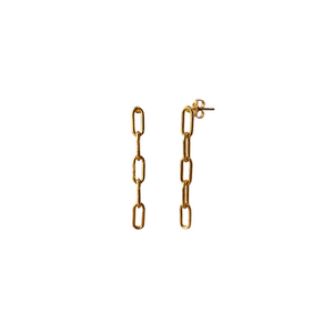 tashi chain link gold earring