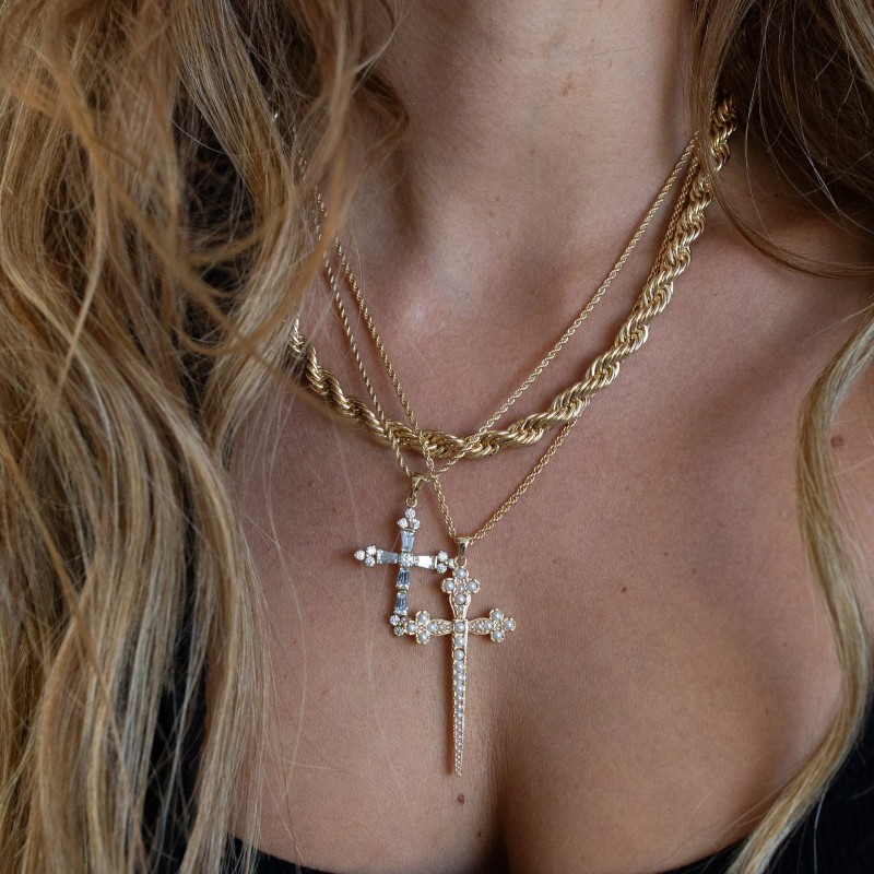 joy dravecky athena gold pearl cross necklace