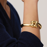 jenny bird square gold woven bangle