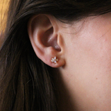 tai elegant gold flower stud earring