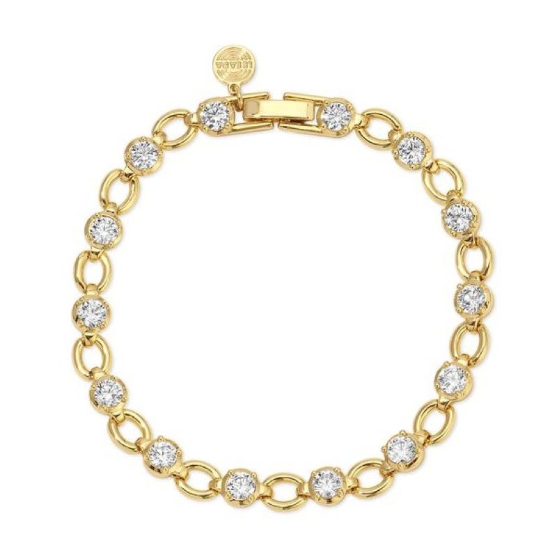 leeada lina gold cz tennis bracelet