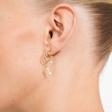 pilgrim lunith pearl gold earring