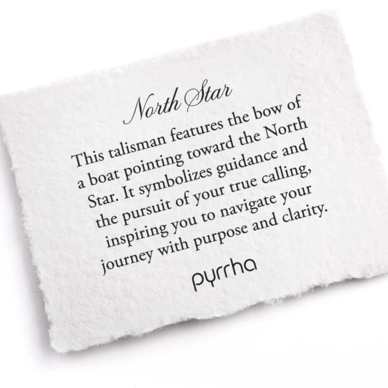 pyrrha north star silver talisman necklace