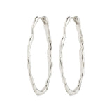 pilgrim timber silver hoop earring