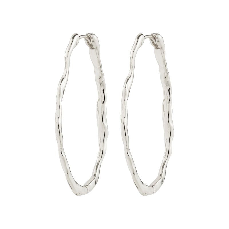 pilgrim timber silver hoop earring