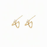 gorjana opalite solitaire double loop earring