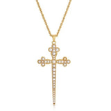 joy dravecky athena gold pearl cross necklace