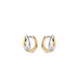 gorjana taner double gold silver huggie earring