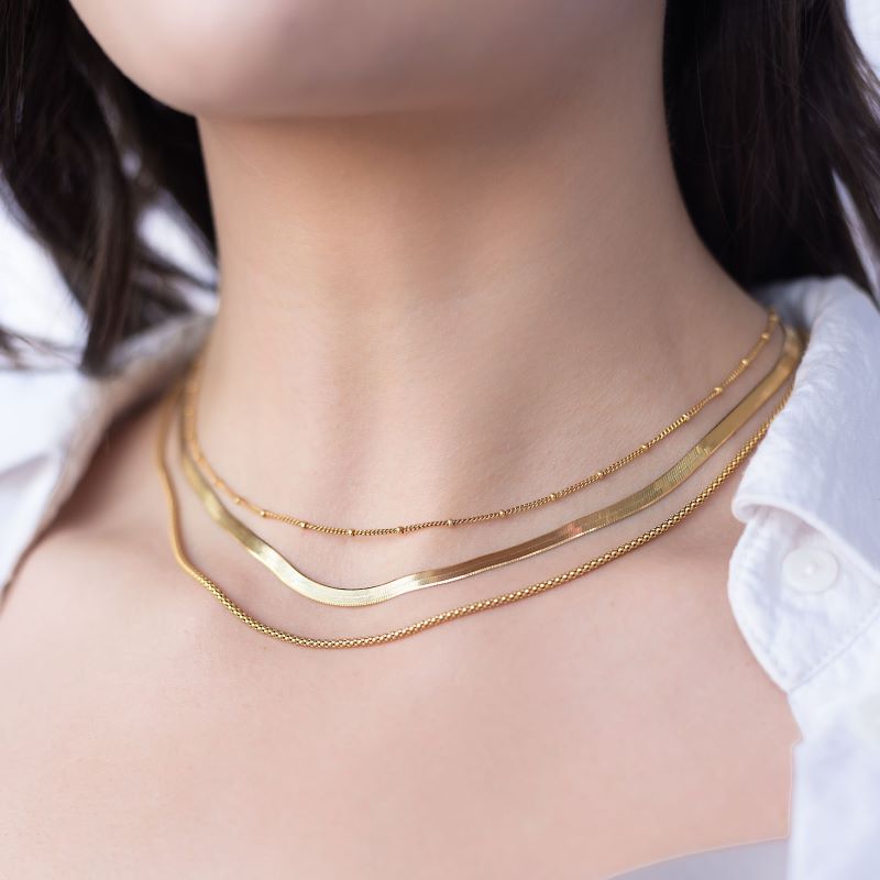 prima-gold-satellite chain necklace