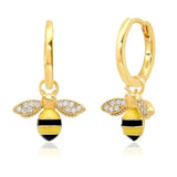 tai busy bee gold huggie earring