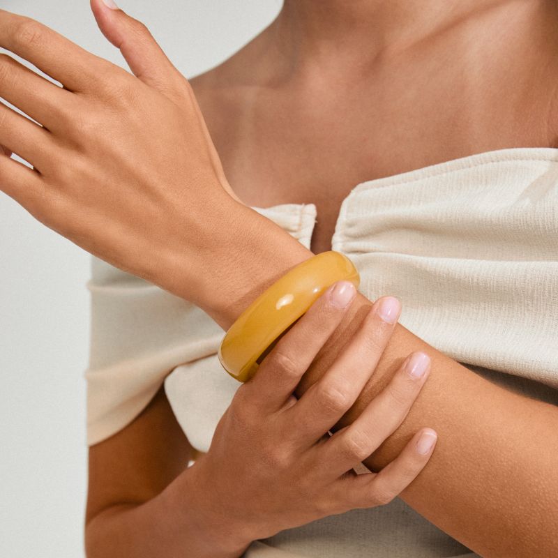 pilgrim aase yellow bangle bracelet