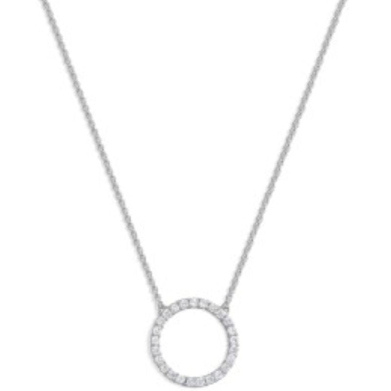 electric picks inner circle silver necklace