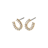 pilgrim good luck horseshoe gold stud earring