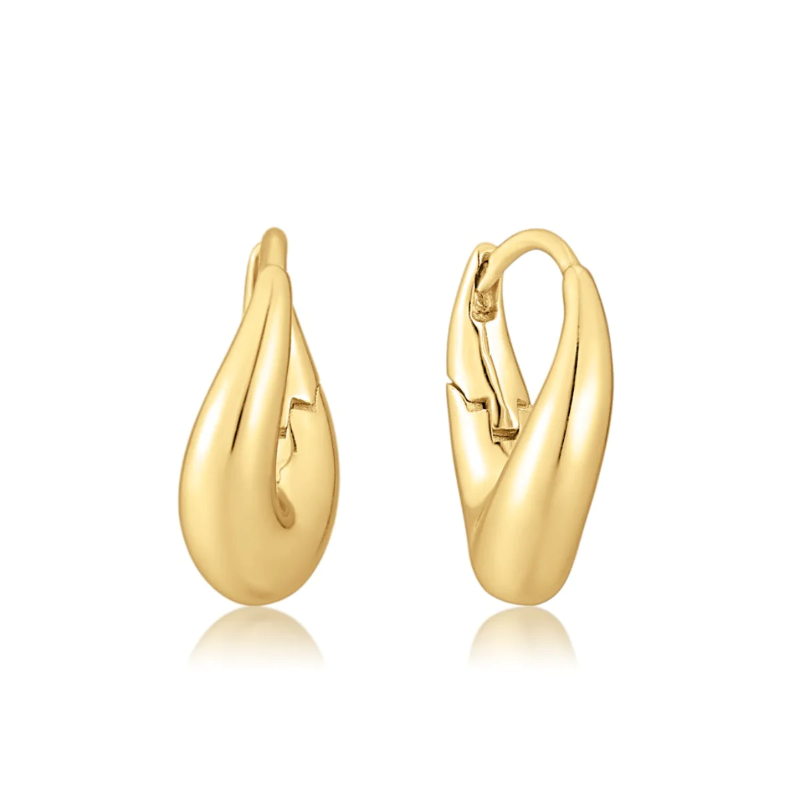 elizabeth stone gold fluid huggie