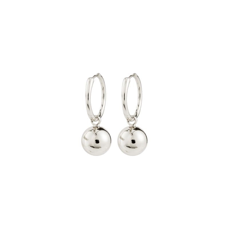 pilgrim air silver hoop huggie earring