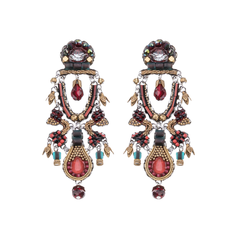 ayala bar cherrywood wine earring