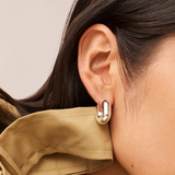 jenny bird puffy u link silver earring