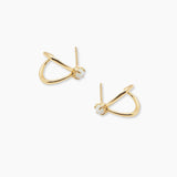 Opalite Solitaire Double Huggies