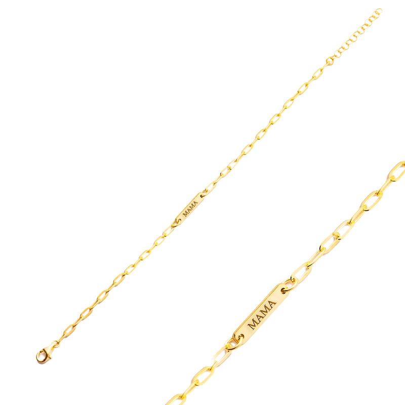 theia mama tag gold bracelet