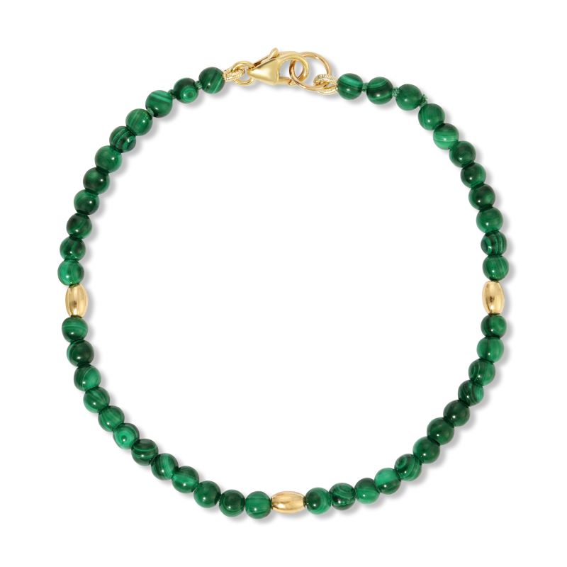 joy dravecky gemstone bracelet gold malachite
