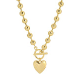 leeada le bebe gold toggle heart necklace
