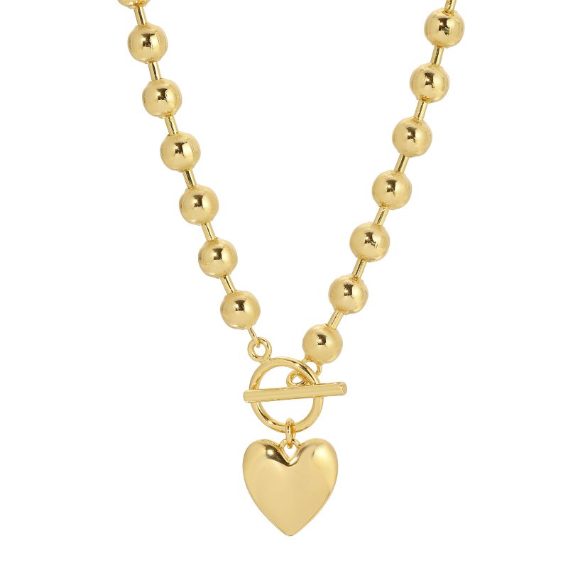 leeada le bebe gold toggle heart necklace