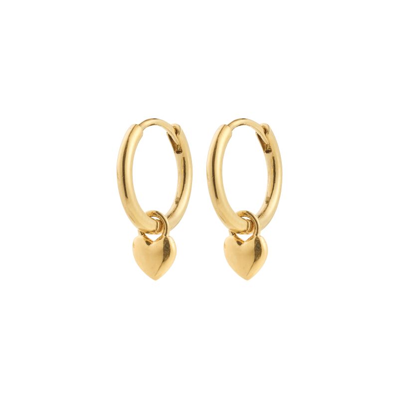pilgrim alaia gold heart waterproof earring