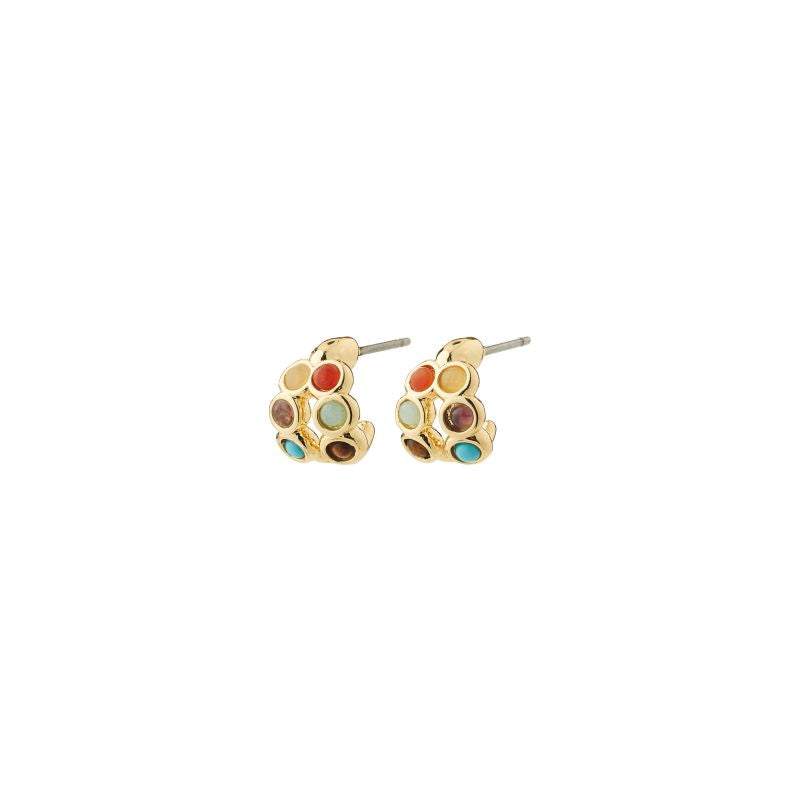 pilgrim lonnie gold multi stone earring