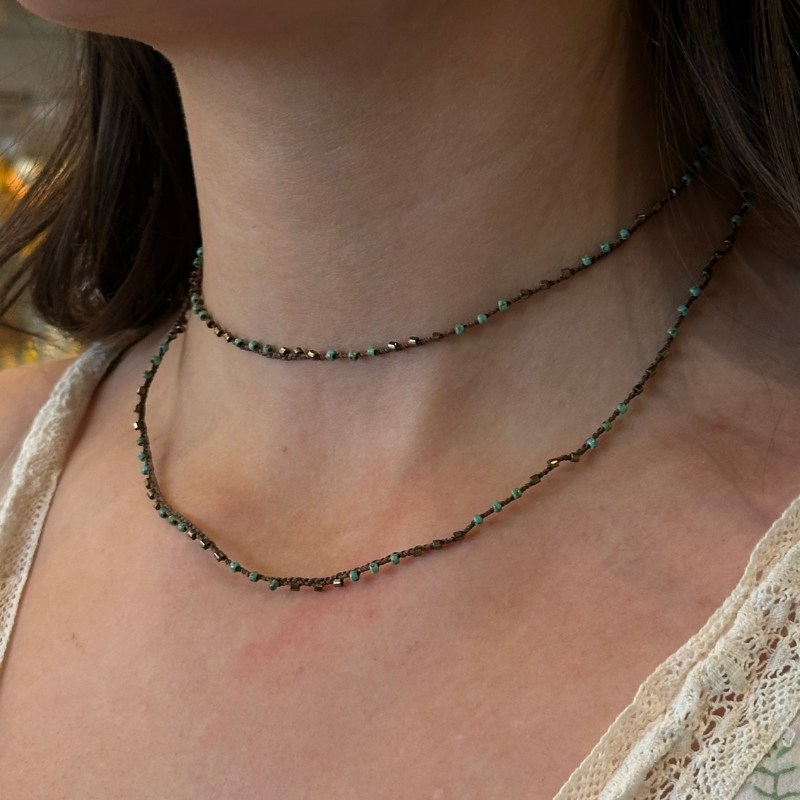 prima crocheted beaded necklace