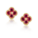 sahira gracie pink sapphire gold stud earring